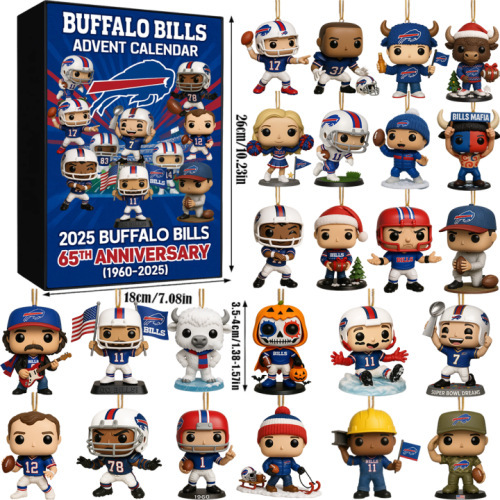 e??? Buffalo Bills 65th Anniversary Advent Calendar 1960-2025 -2D Acrylic