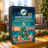 Miami Dolphins 60th Anniversary Advent Calendar 2025 e??? 24 Gifts Inside! -2D Acrylic