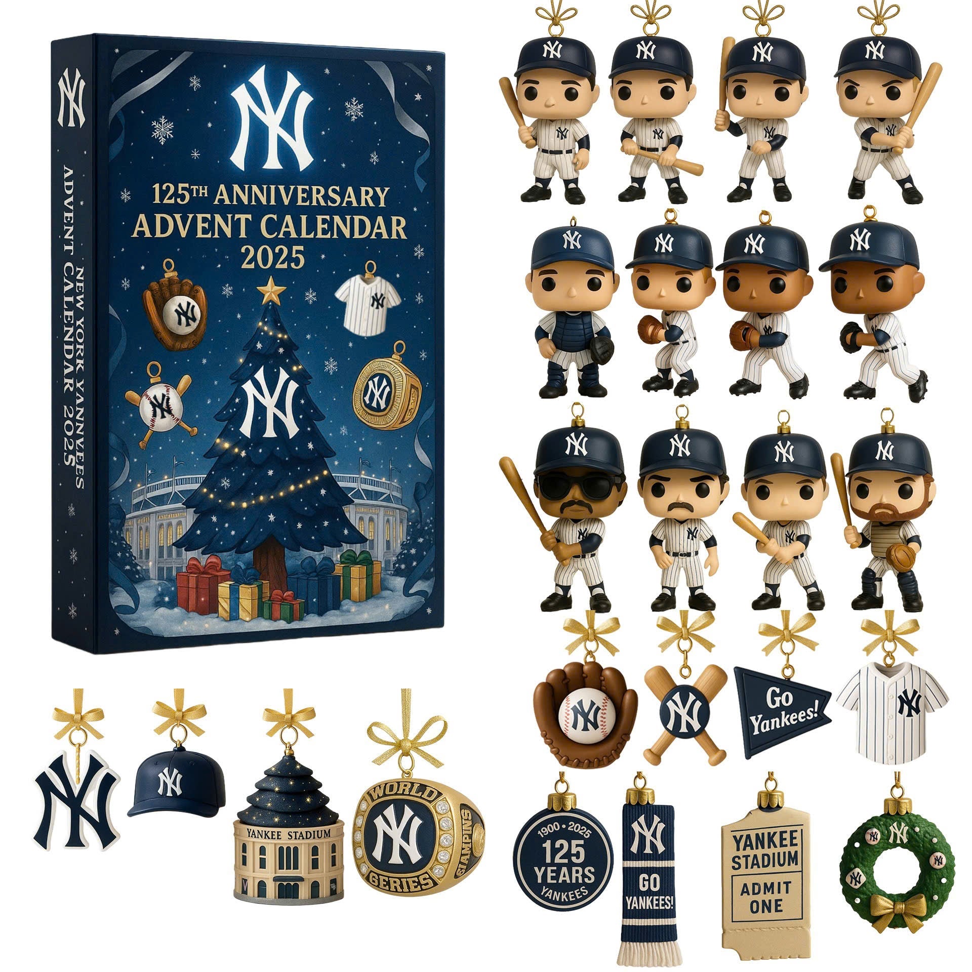 New York Yankees Advent Calendar 2025 125TH ANNIVERSARY -2D Acrylic