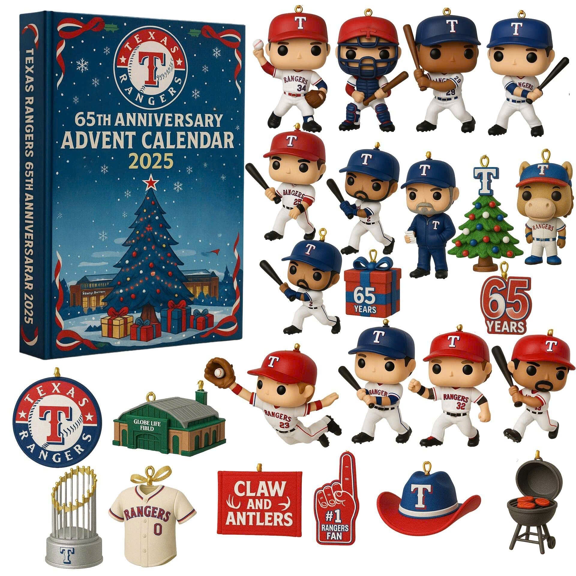 Texas Rangers Advent Calendar 2025 65TH ANNIVERSARY -2D Acrylic