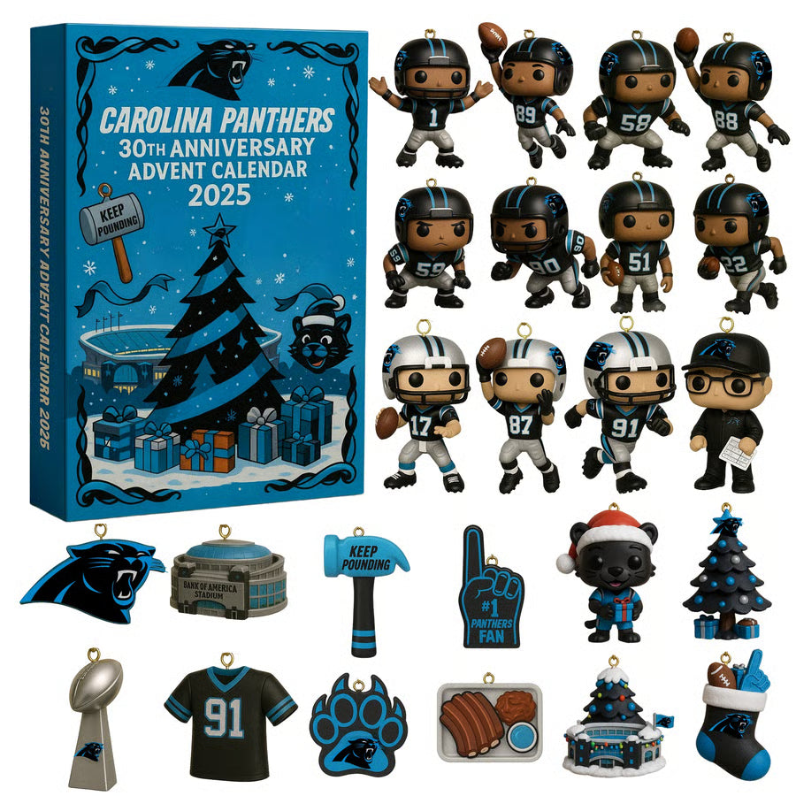 Carolina Panthers Advent Calendar 2025 30TH ANNIVERSARY -2D Acrylic