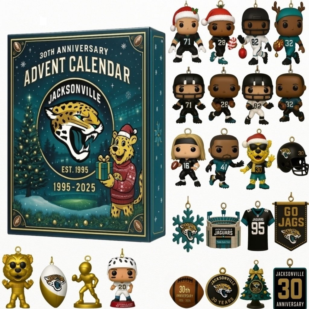 Jacksonville Jaguars Advent Calendar 2025 30TH ANNIVERSARY -2D Acrylic