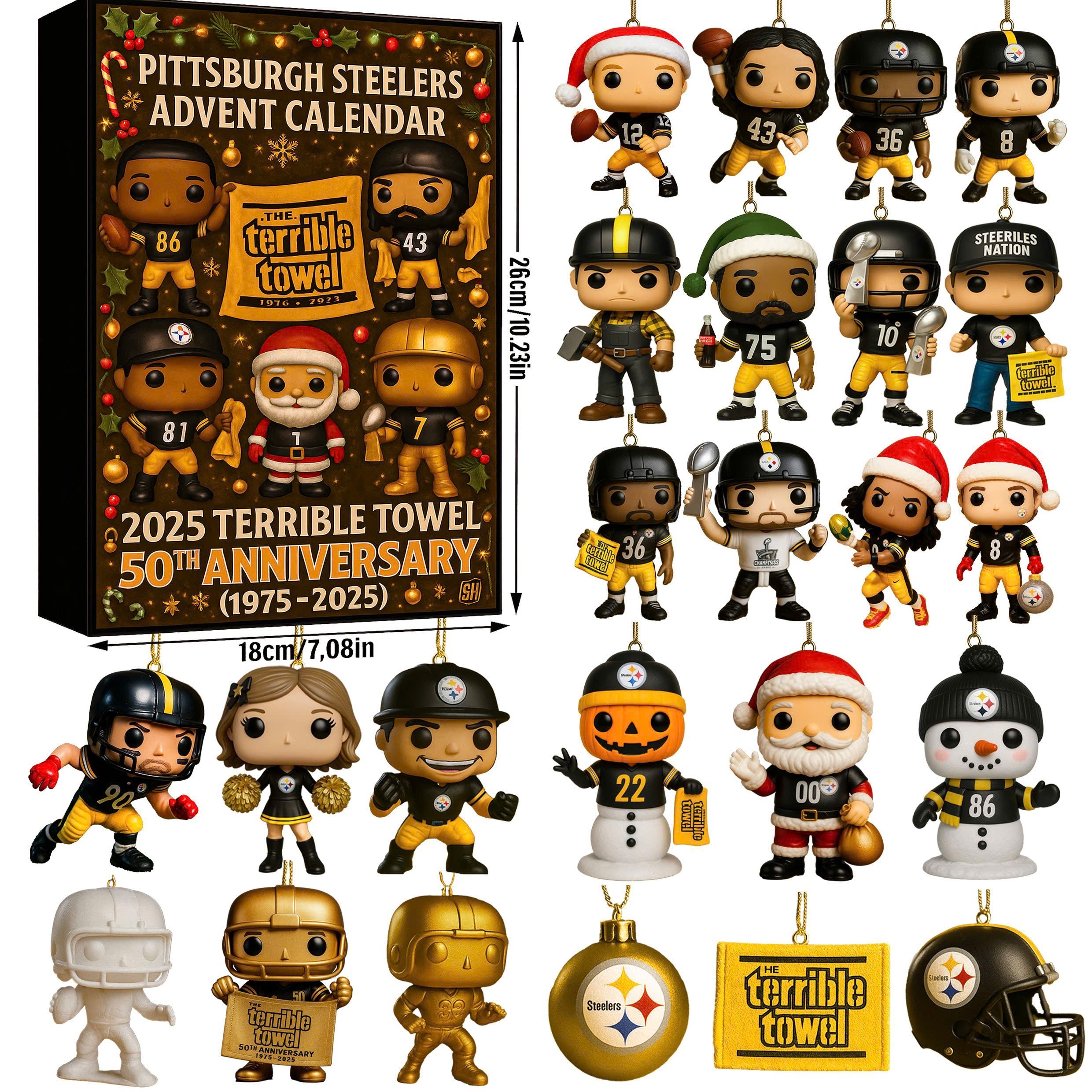 Pittsburgh Steelers 50th Anniversary Advent Calendar -2D Acrylic