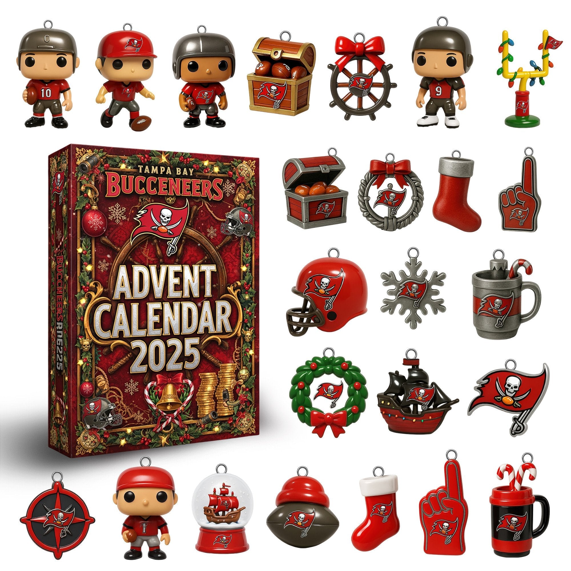 Tampa Bay Buccaneers Premium Advent Calendar 2025 -2D Acrylic