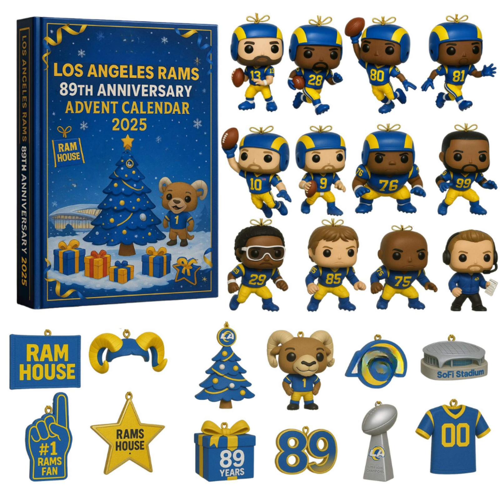 Los Angeles Rams Advent Calendar 2025 -2D Acrylic
