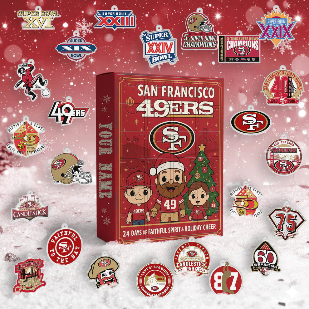 San Francisco 49ers Advent Calendar 2025 - Christmas Gift -2D Acrylic