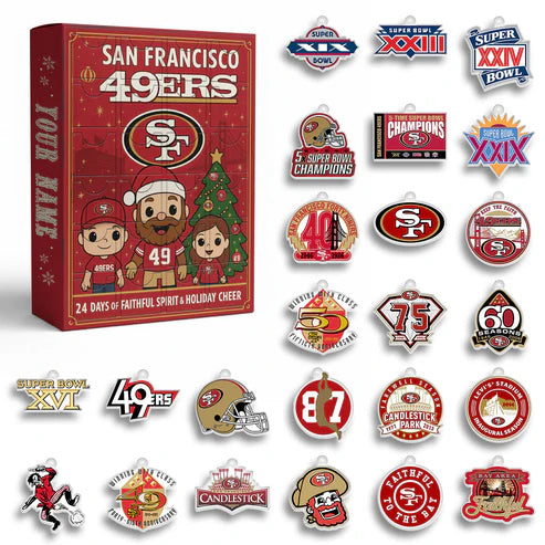 San Francisco 49ers Advent Calendar 2025 - Christmas Gif -2D Acrylic
