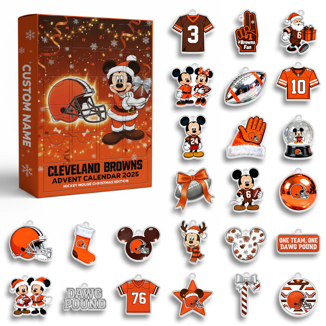 Cleveland Browns Advent Calendar - Gift For Fan -2D Acrylic
