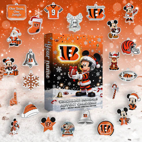 Cincinnati Bengals Advent Calendar - Gift For Fan -2D Acrylic