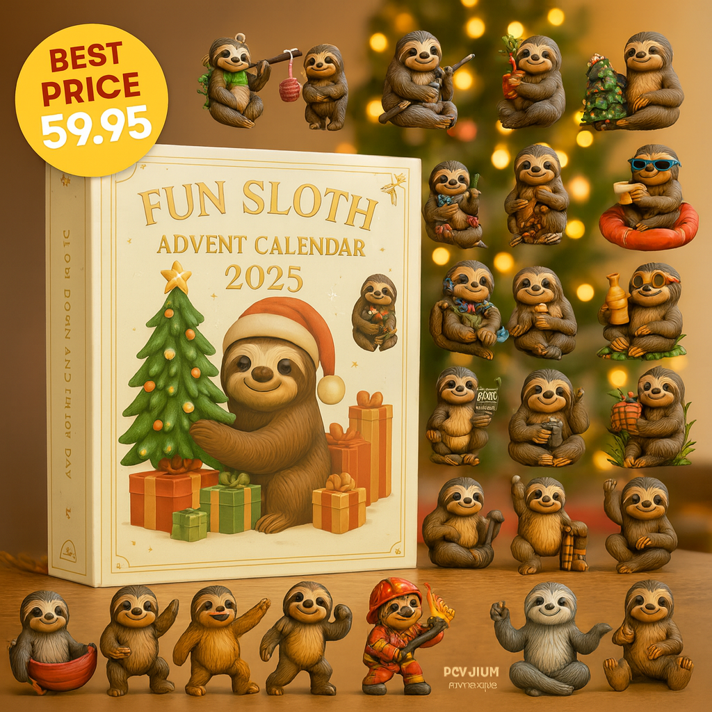 Sloth Advent Calendar -2D Acrylic