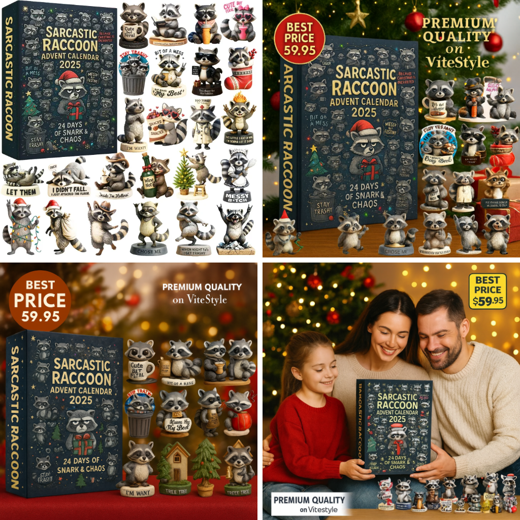 Sarcastic Raccoon Advent Calendar 2025 -2D Acrylic