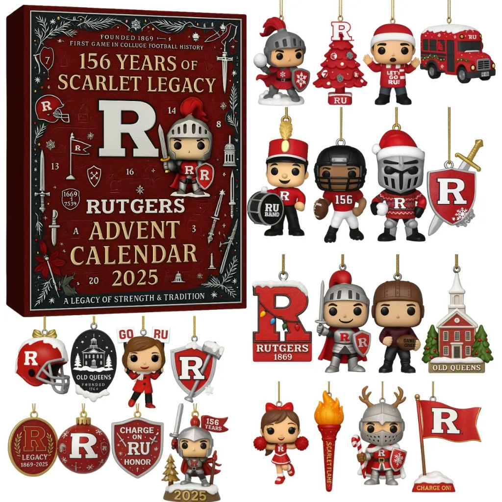 Rutgers Scarlet Knights Advent Calendar 2025 -2D Acrylic