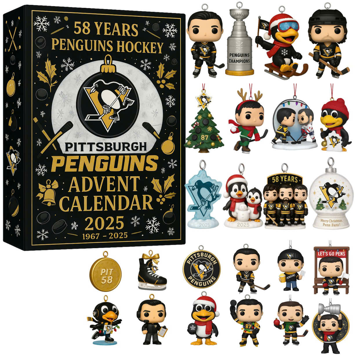Pittsburgh Penguins Advent Calendar -2D Acrylic