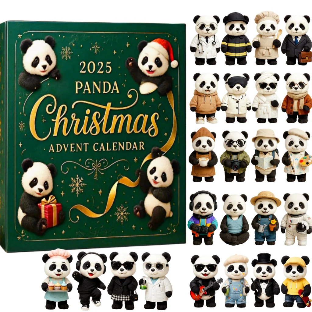 Panda Christmas Advent Calendar -2D Acrylic