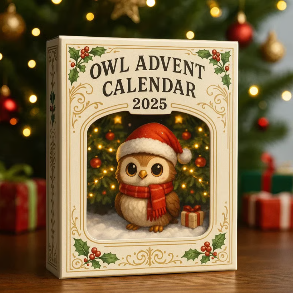 Owl Advent Calendar 2025 -2D Acrylic