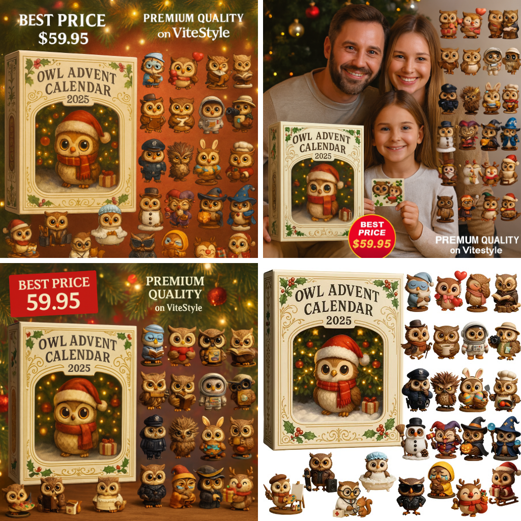 Owl Advent Calendar 2025 -2D Acrylic