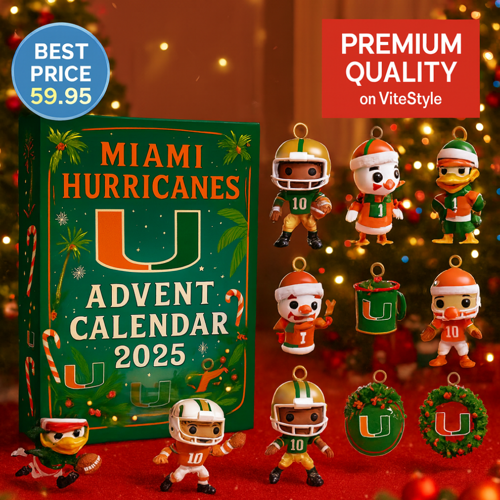 NEWEST Miami Hurricanes Football Advent Calendar -2D Acrylic