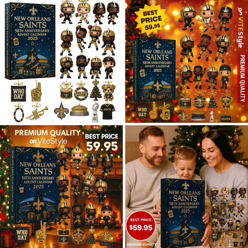 NEWEST New Orleans Saints 58th Anniversary Advent Calendar -2D Acrylic