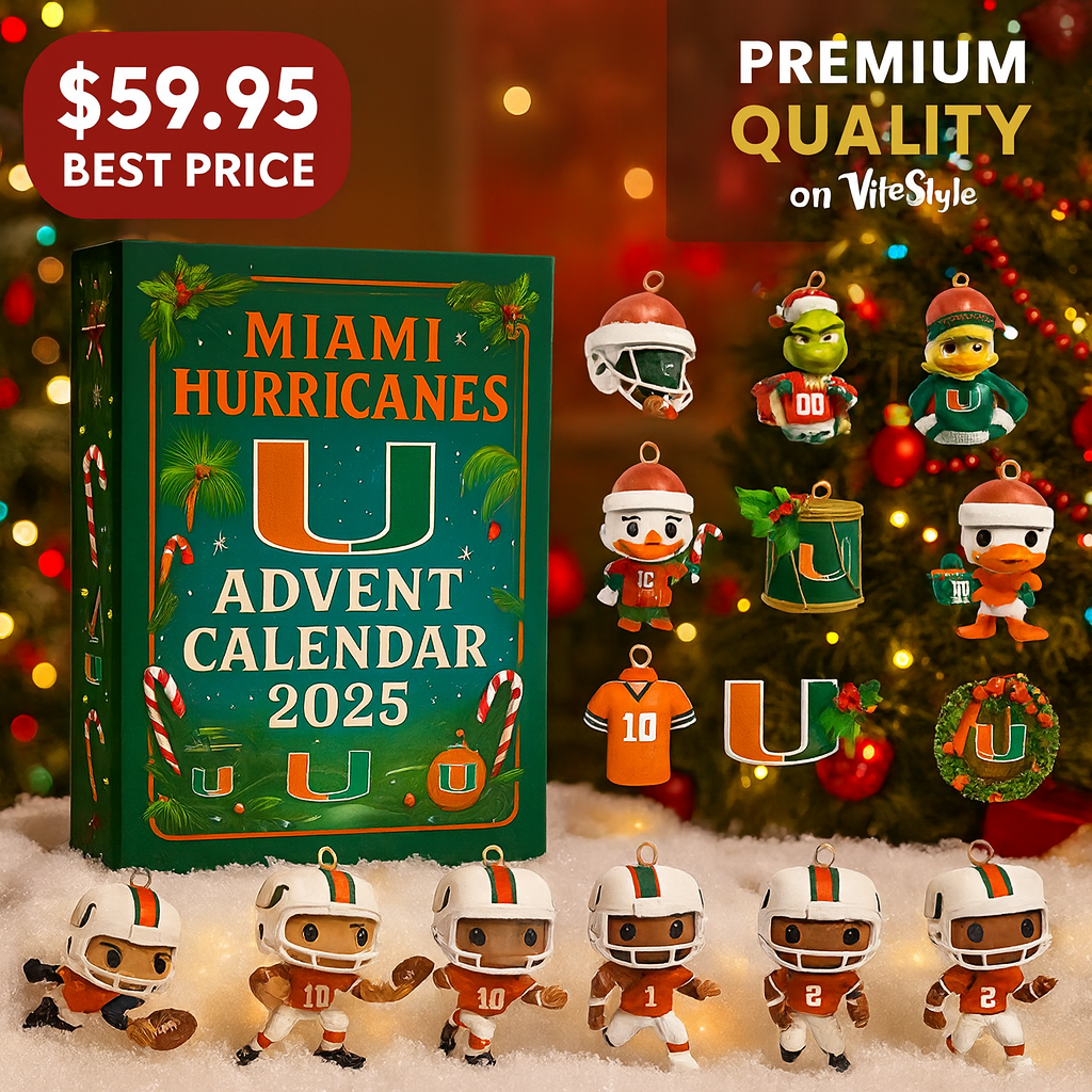 NEWEST Miami Hurricanes Football Advent Calendar -2D Acrylic