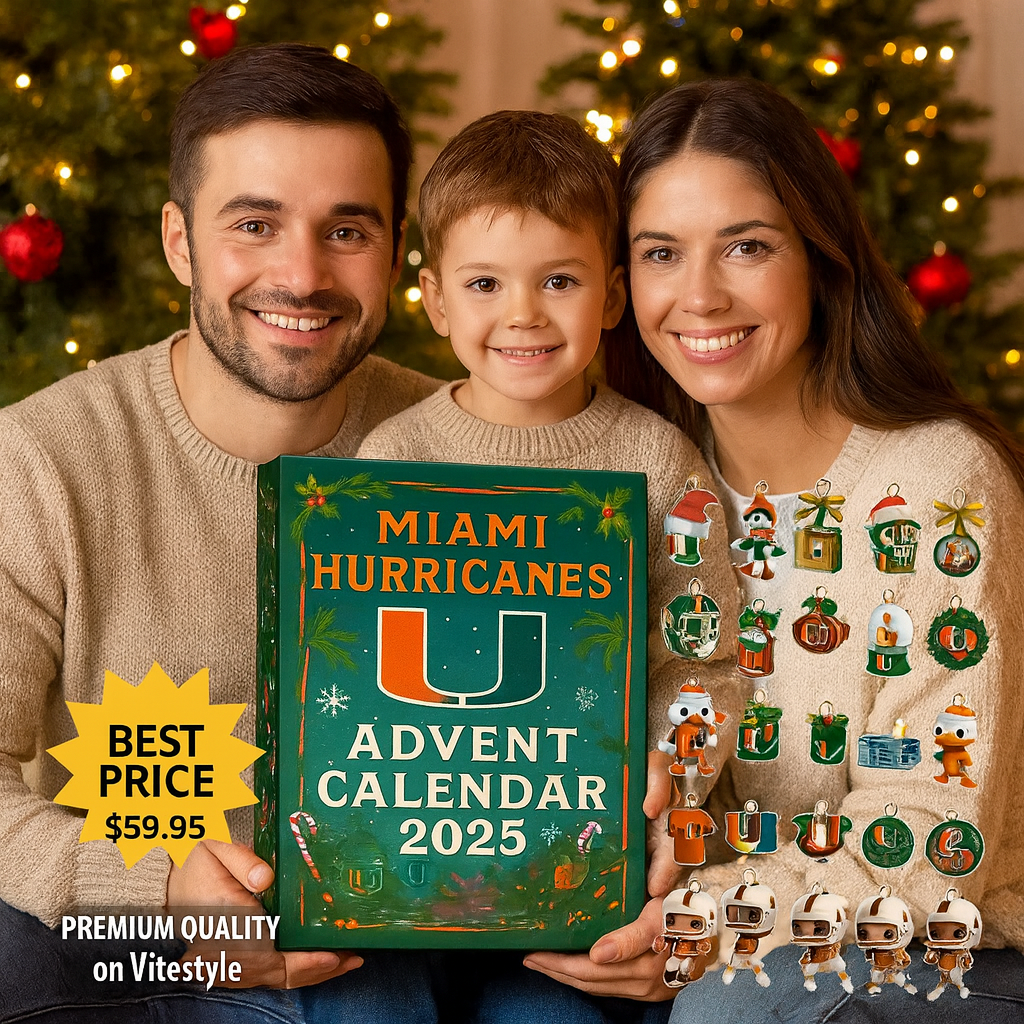NEWEST Miami Hurricanes Football Advent Calendar -2D Acrylic