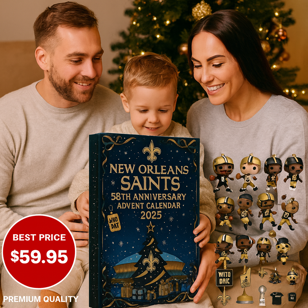 NEWEST New Orleans Saints 58th Anniversary Advent Calendar -2D Acrylic