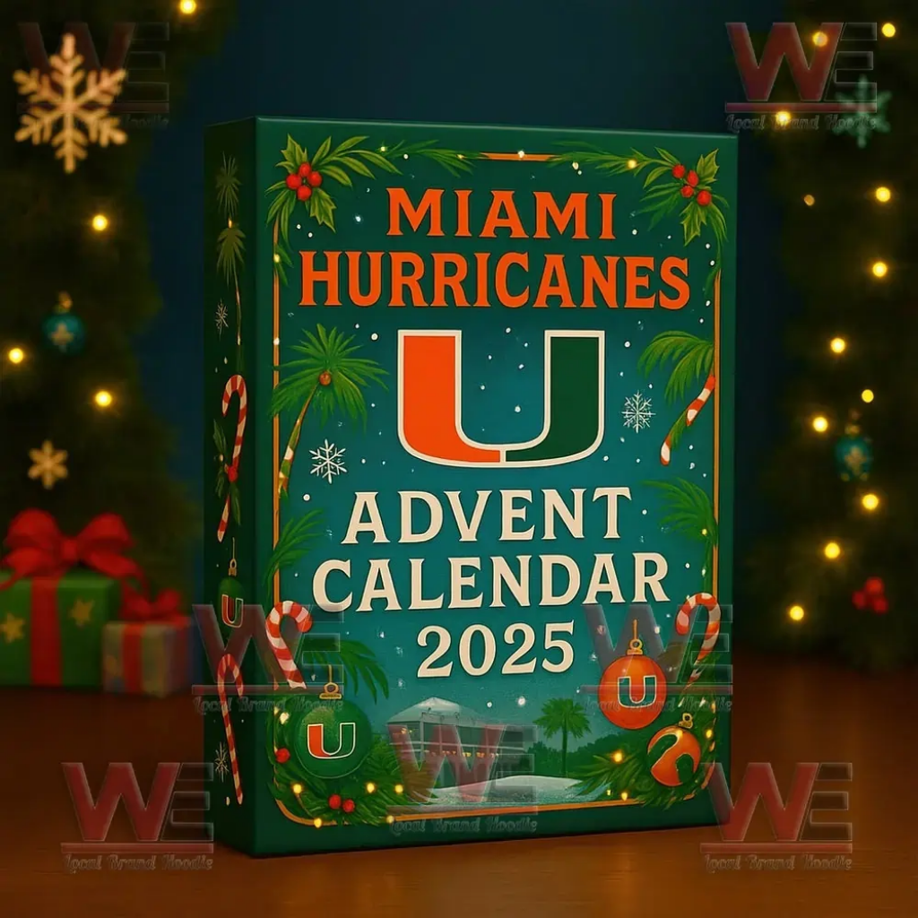 NEWEST Miami Hurricanes Football Advent Calendar -2D Acrylic