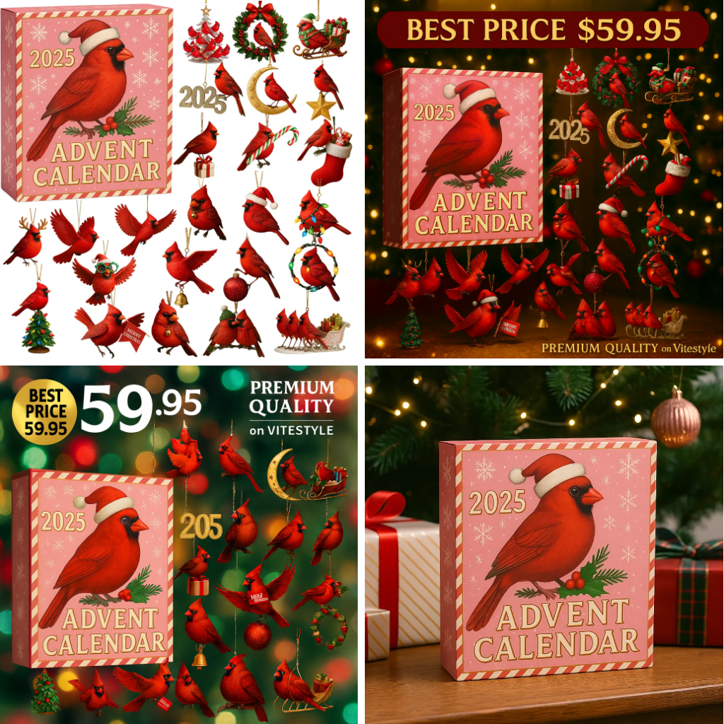 NEW Cardinal Advent Calendar -2D Acrylic