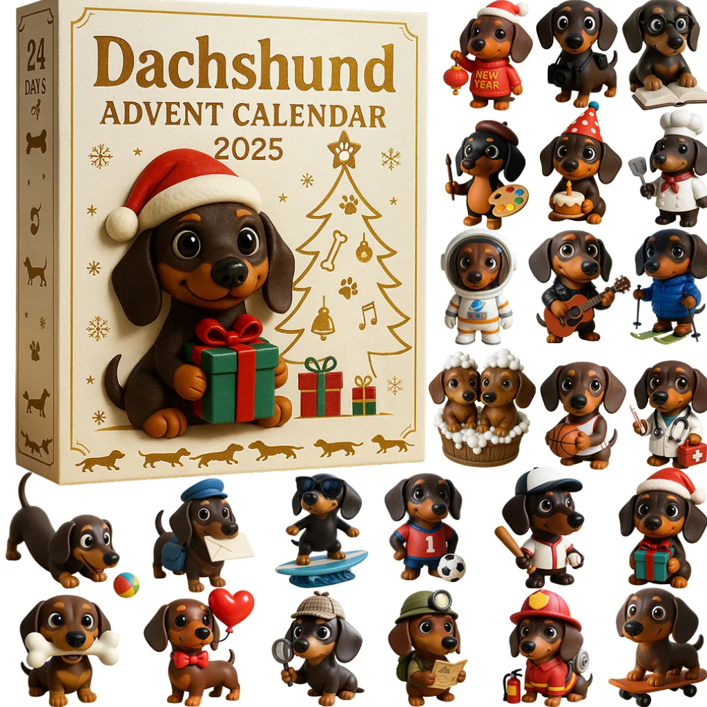 NEW Dachshund Advent Calendar -2D Acrylic