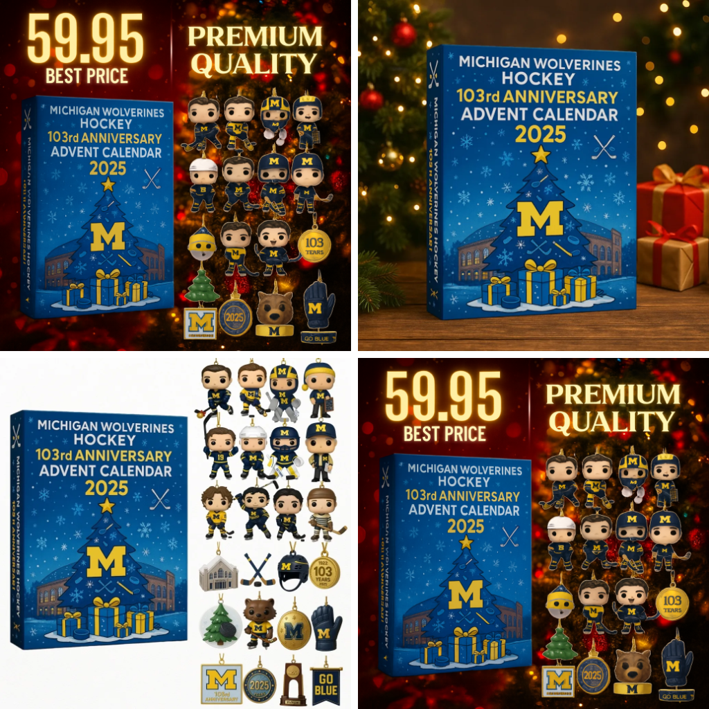 Michigan Wolverines Hockey Advent Calendar -2D Acrylic