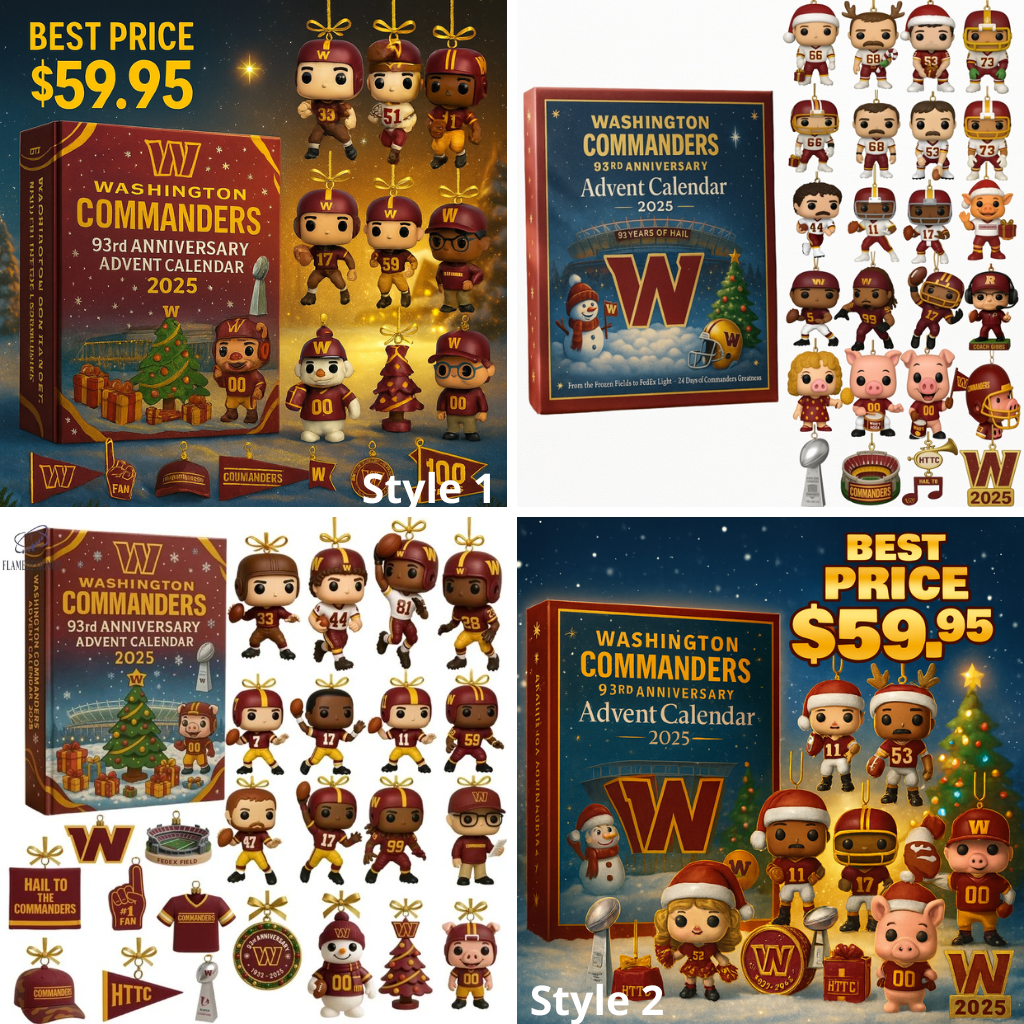 LIMITED Washington Commanders Advent Calendar -2D Acrylic