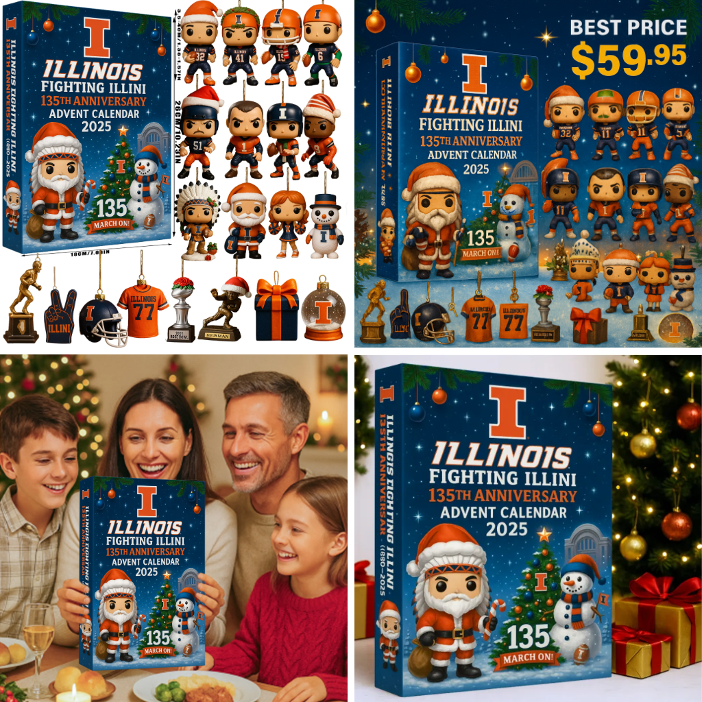 Illinois Fighting Illini Advent Calendar 2025 -2D Acrylic