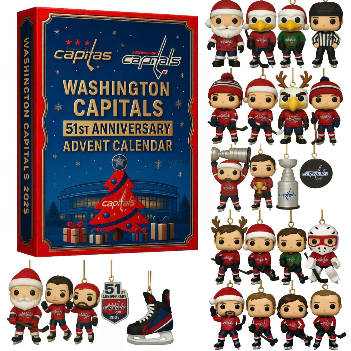 Washington Capitals 51st Anniversary Advent Calendar 2025 -2D Acrylic