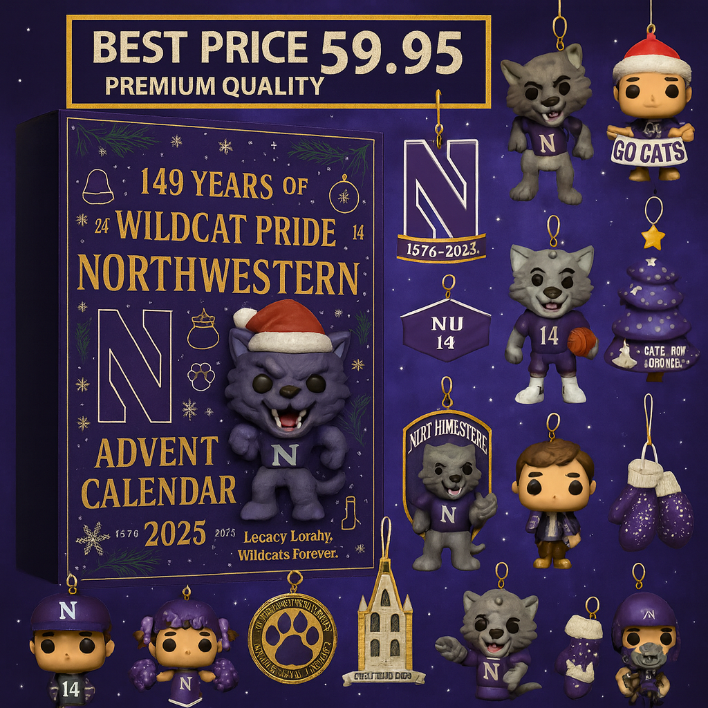 Northwestern Wildcats Advent Calendar -2D Acrylic