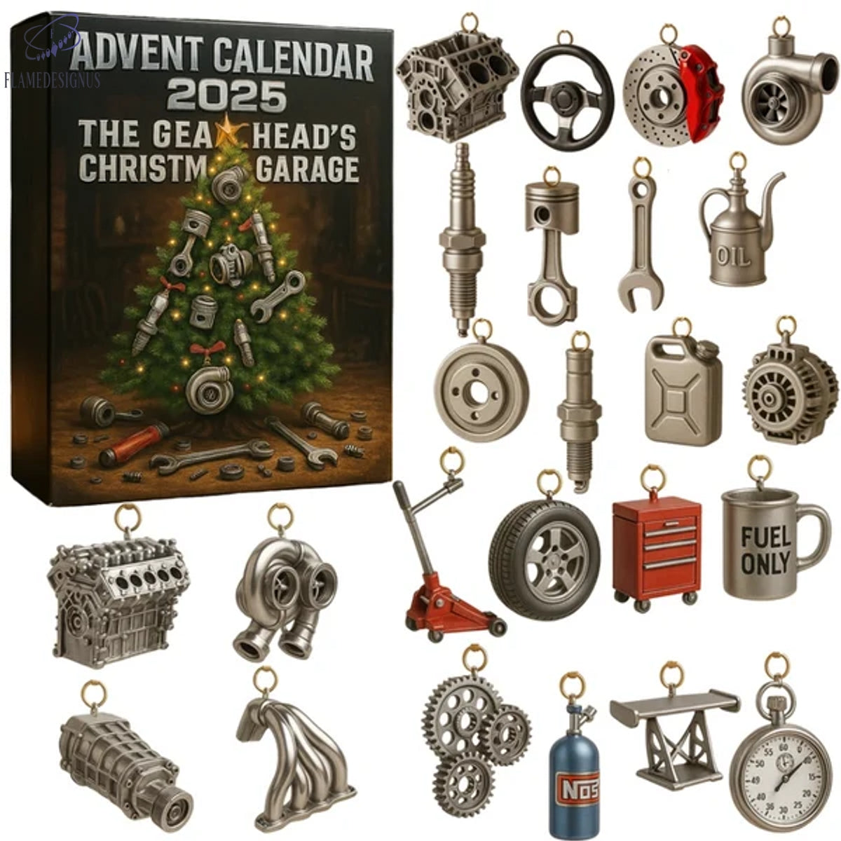 The Gearheads Christmas Garage 2025 Advent Calendar -2D Acrylic