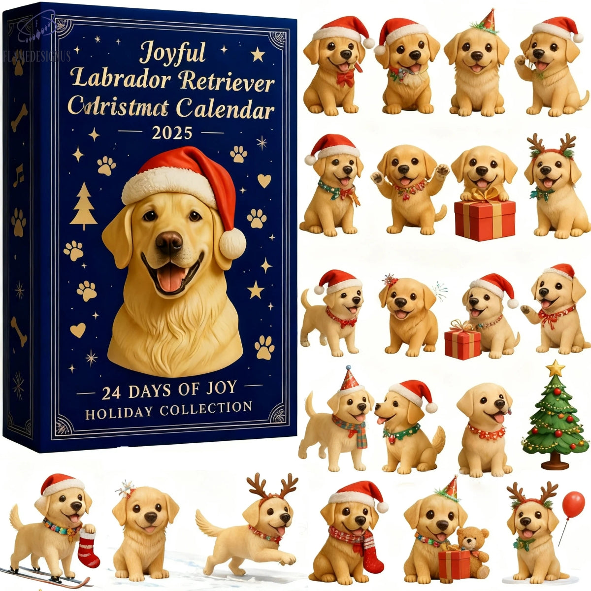The Fun Labrador Advent Calendar 2025 -2D Acrylic