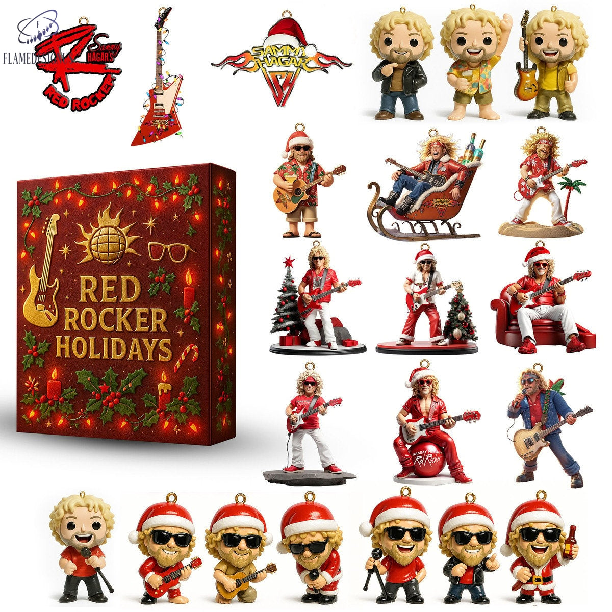 Sammy Hagar Red Rocker Holidays 2025 Advent Calendar -2D Acrylic