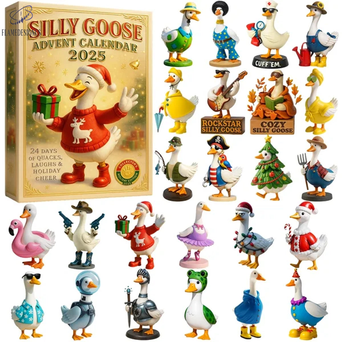 Silly Goose 2025 Advent Calendar -2D Acrylic