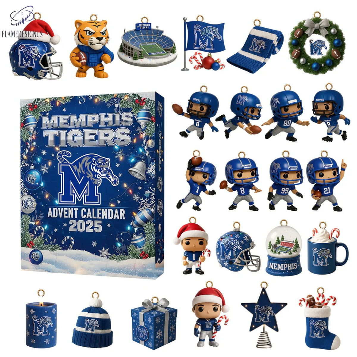 Memphis Tigers Advent Calendar 2025 -2D Acrylic