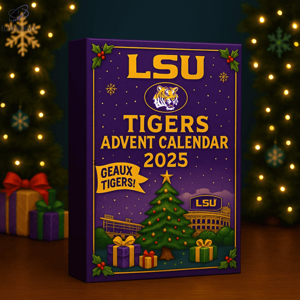 LSU Tigers Geaux Tigers Advent Calendar 2025 -2D Acrylic
