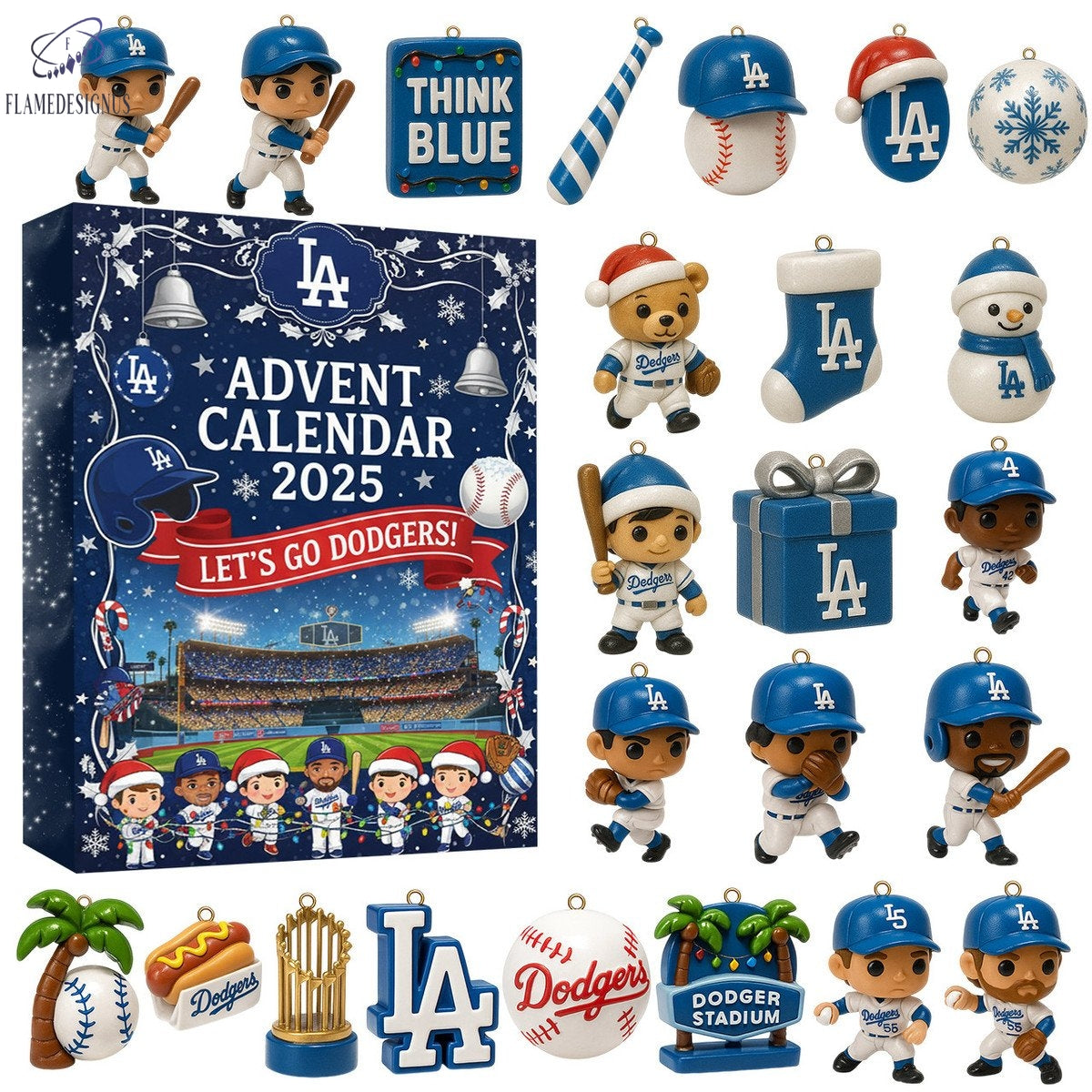 Los Angeles Dodgers Lets Go Dodgers Advent Calendar 2025 -2D Acrylic