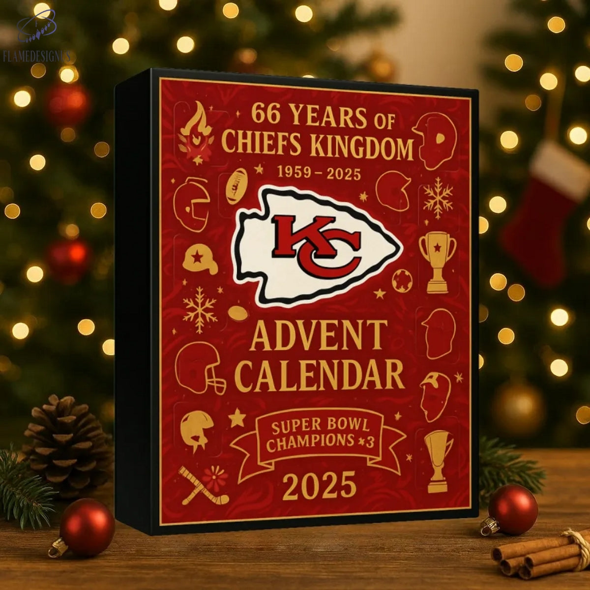 Kansas City Chiefs Duck 66rh Anniversary 2025 Advent Calendar -2D Acrylic