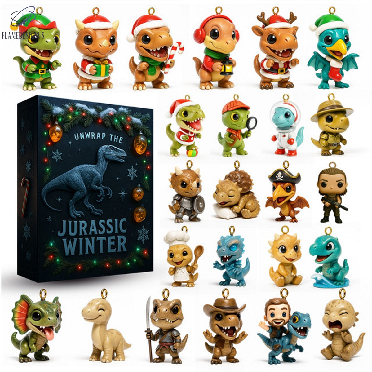 Jurassic Winter 2025 Advent Calendar -2D Acrylic
