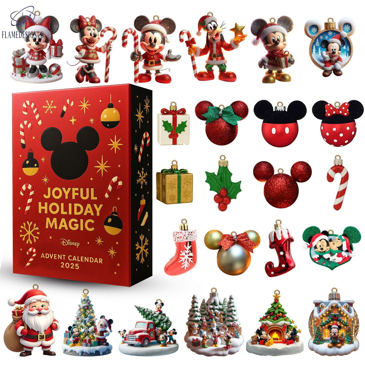 Joyful Holiday Magic Advent Calendar 2025 -2D Acrylic