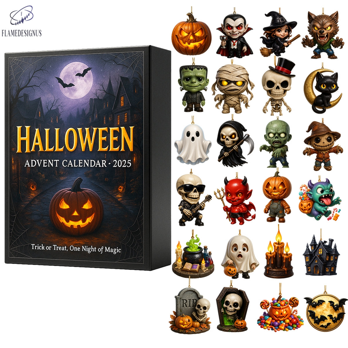 Halloween Advent Calendar 2025 -2D Acrylic