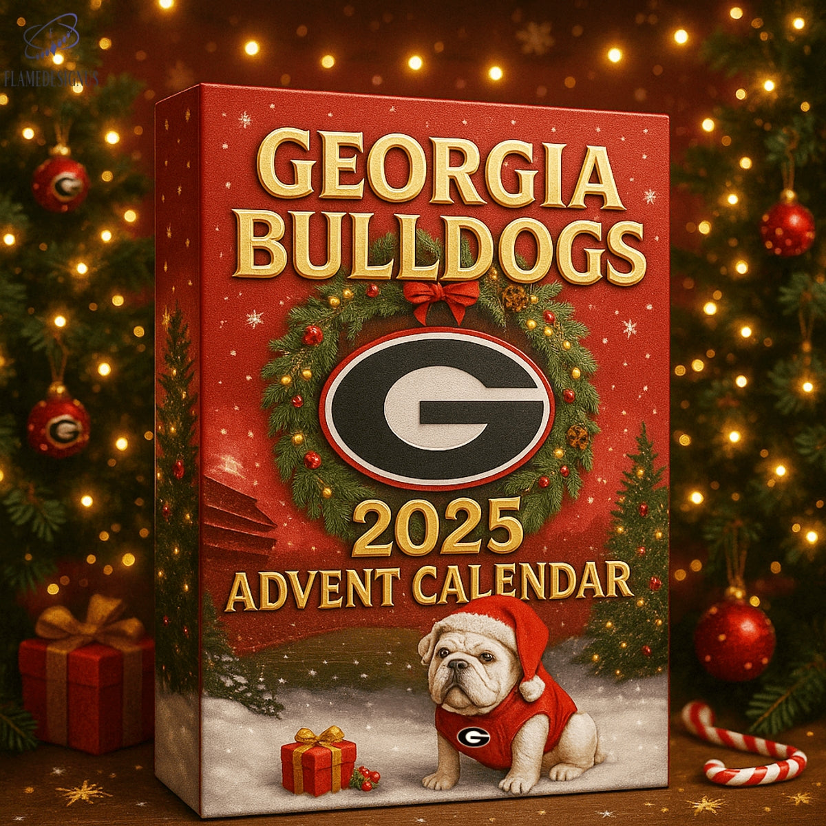 Georgia Bulldogs Advent Calendar 2025 -2D Acrylic