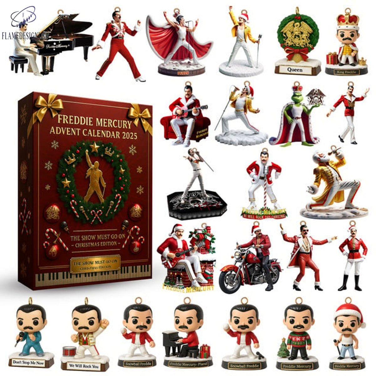 Freddie Mercury The Show Must Go On 2025 Advent Calendar -2D Acrylic