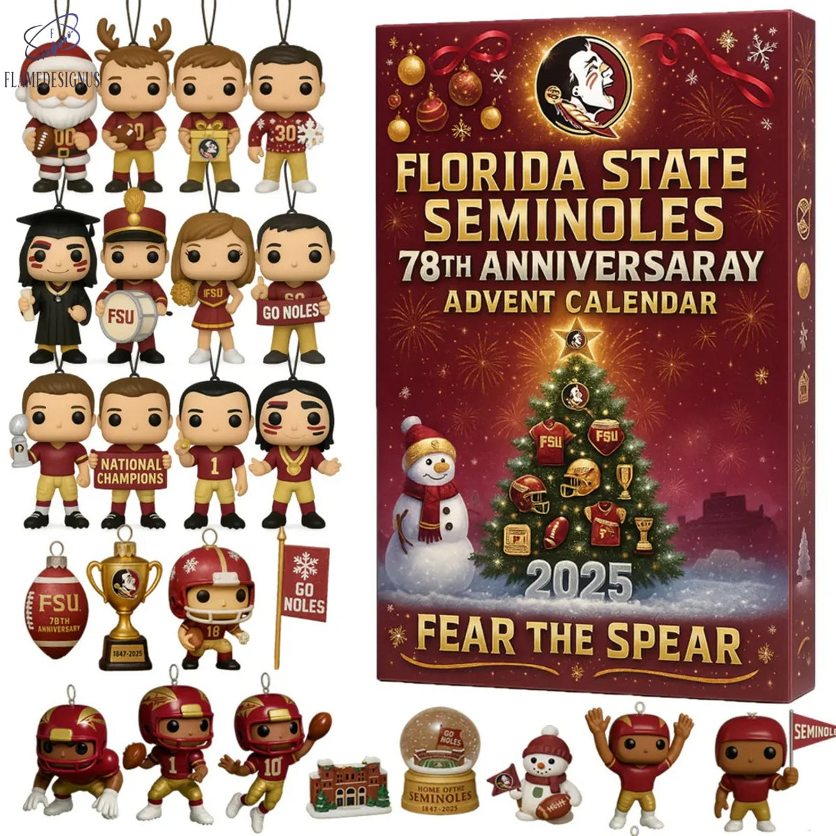 Florida State Seminoles 78th Anniversary 2025 Advent Calendar -2D Acrylic