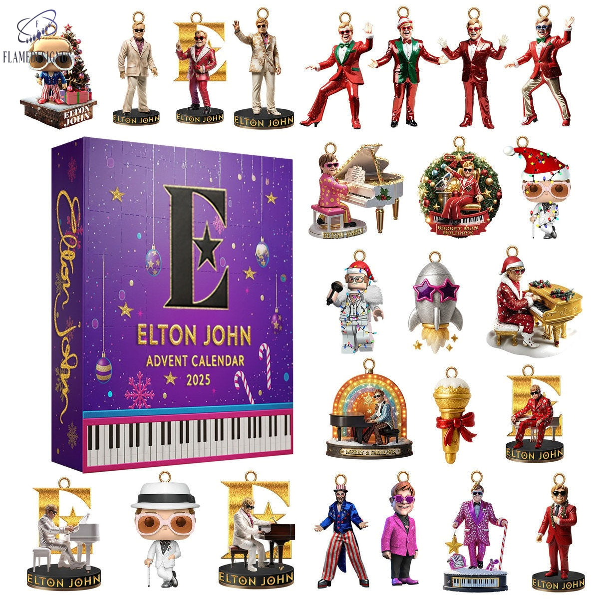 Elton John Advent Calendar -2D Acrylic