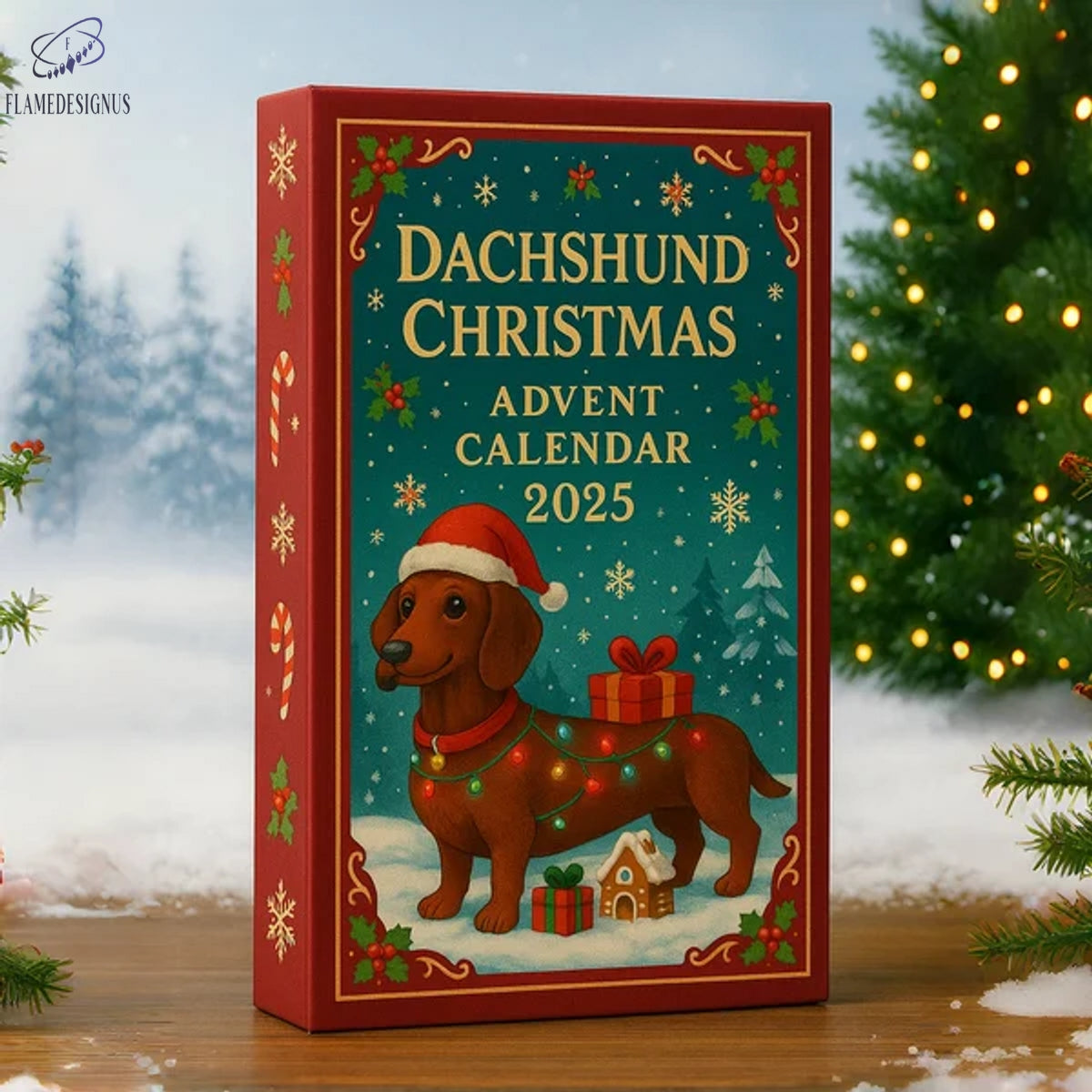 Dachshund Christmas Advent Calendar 2025 -2D Acrylic
