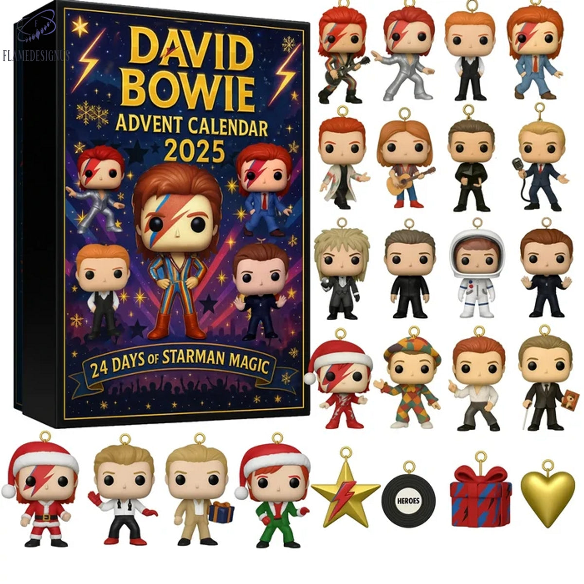 David Bowie Advent Calendar 2025 -2D Acrylic